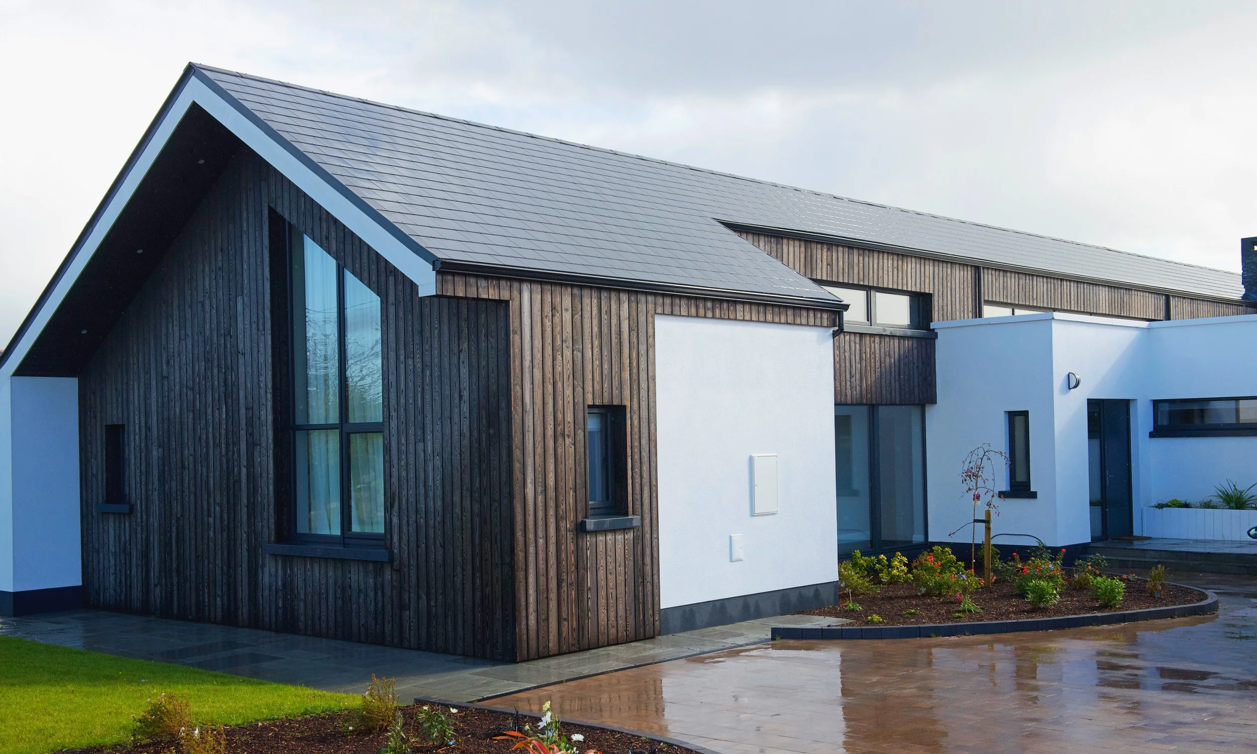 Avara™ wood cladding in a brown colour